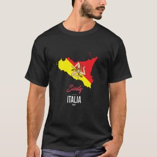 Sicily Sign I Love Sicily, Sicily Italy Illustrati T-Shirt