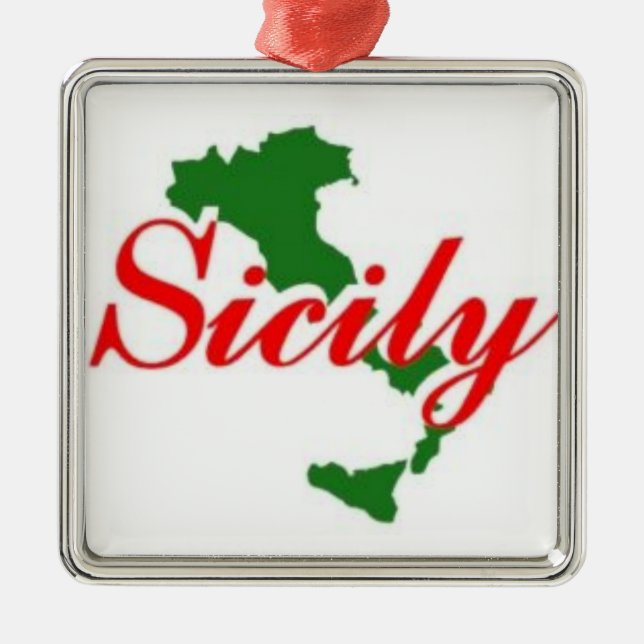 SICILY - THE ITALIAN ORNAMENT FOR YOUR TREE (Front)