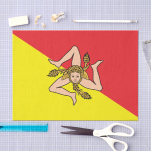 Sicily tissue paper, Sicilian Flag tissue paper