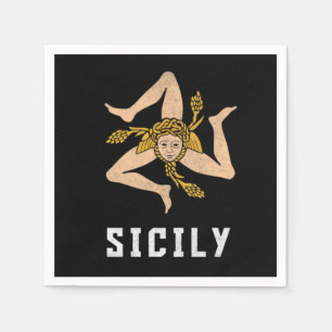 Sicily Vintage Style Flag Napkin