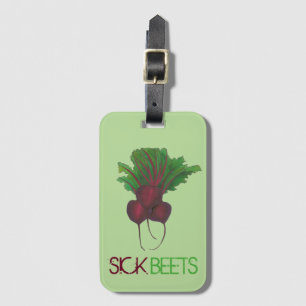 Sick Beets (Beats) Red Beet Vegetarian Funny Food Luggage Tag