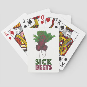 Sick Beets (Beats) Red Beetroot Garden Vegetable Playing Cards
