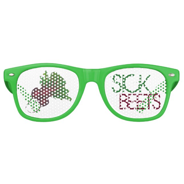 Sick Beets (Beats) Red Bunch Vegetable Garden Food Retro Sunglasses (Front)