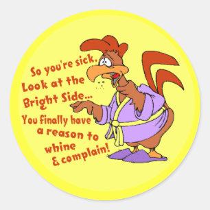Sick Chicken Classic Round Sticker