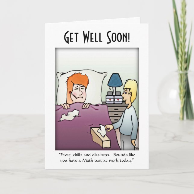 Sick Day Folded Greeting Card (Front)