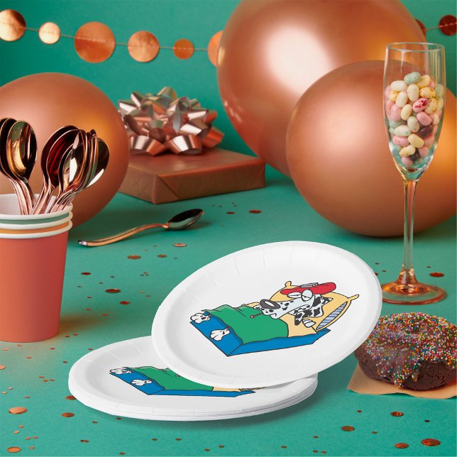 Sick Dog In Bed Paper Plate (Creator Uploaded)