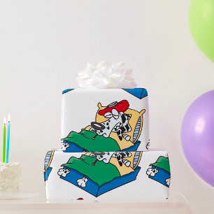 Sick Dog In Bed Wrapping Paper