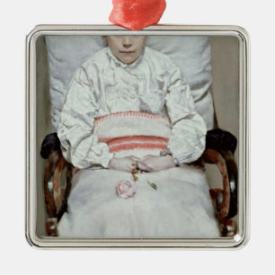 Sick Girl Metal Ornament