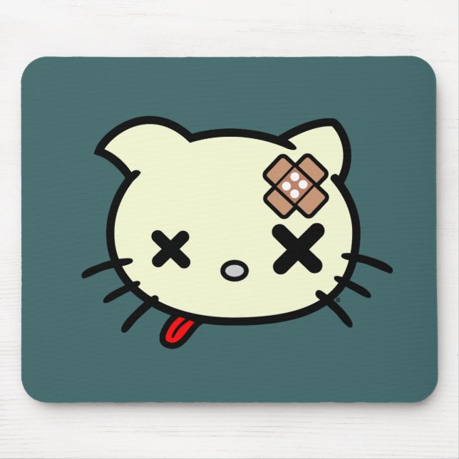 Sick Kitty Mouse Pad (Front)