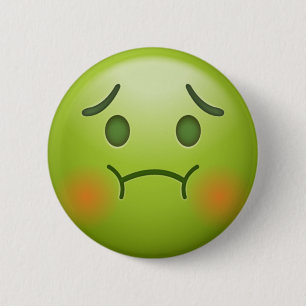 Sick note Emoji Face 6 Cm Round Badge