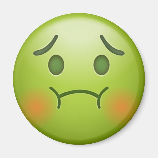 Sick note Emoji Face Magnet (Front)