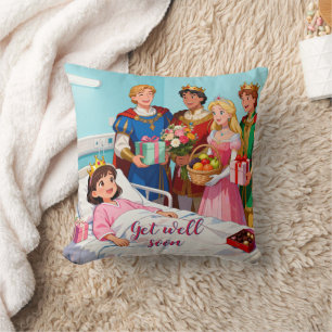 Sick Princess in Hospital with Visitors 1 Cushion