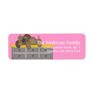 Sick Puppy Dog d3 Return Address Labels