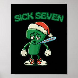 Sick Seven 67 Cartoon Character Christmas Fun For  Poster