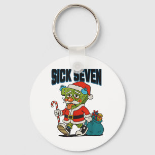 Sick Seven 67 Costume Funny Christmas Santa Men Ki Key Ring