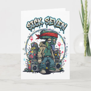 Sick Seven 67 Graffiti Meme Six Seven Fun Street U Card