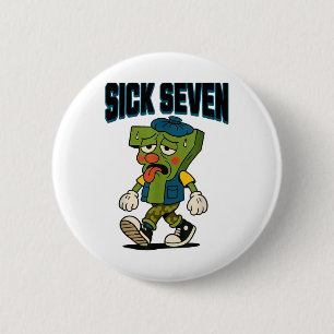 Sick Seven 67 Halloween Costume For Trending Popul 6 Cm Round Badge