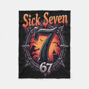 Sick Seven 67 Halloween Costume Fun Halloween Desi Fleece Blanket