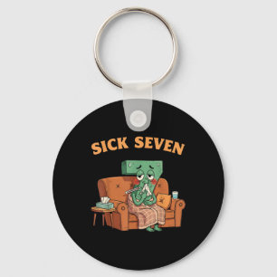 Sick Seven 67 Halloween Costume Fun Wordplay Desig Key Ring