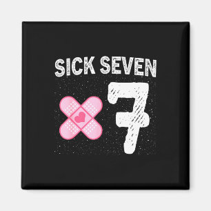 Sick Seven 67 Halloween Costume Fun Wordplay Desig Magnet