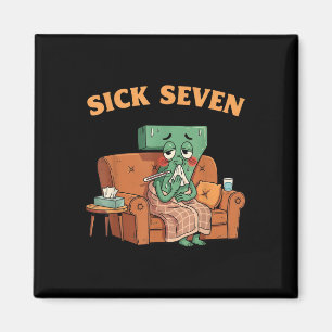 Sick Seven 67 Halloween Costume Fun Wordplay Desig Magnet