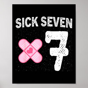 Sick Seven 67 Halloween Costume Fun Wordplay Desig Poster