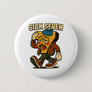 Sick Seven 67 Halloween Costume Funny Six Seven Me 6 Cm Round Badge