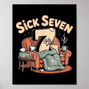Sick Seven 67 Halloween Six Seven Costume Fun Word Poster