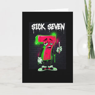 Sick Seven 67 Meme Halloween Costume Fun Retro Hum Card