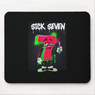 Sick Seven 67 Meme Halloween Costume Fun Retro Hum Mouse Pad