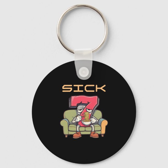 Sick Seven 67 Meme Six Seven 1  Key Ring (Front)
