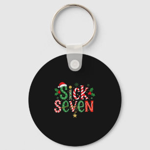 Sick Seven Funny Meme 67 Six Seven Funny Christmas Key Ring
