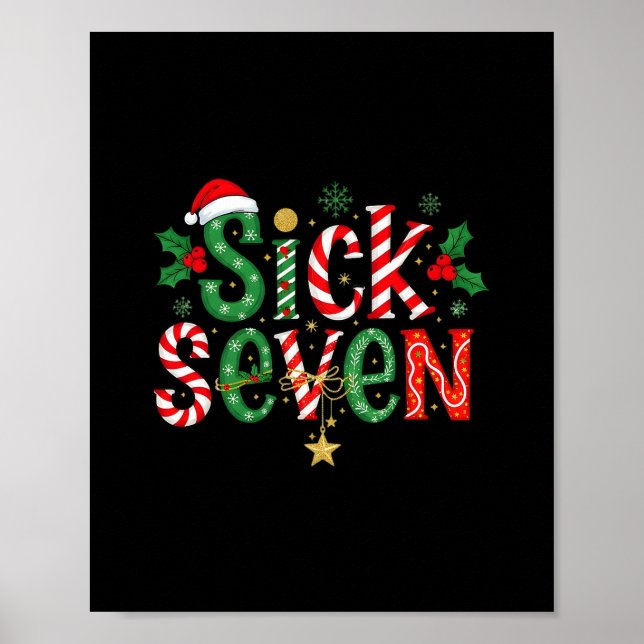 Sick Seven Funny Meme 67 Six Seven Funny Christmas Poster (Front)