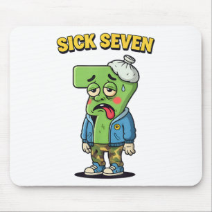 Sick Seven Funny Meme Trending 6 7 Halloween Costu Mouse Pad