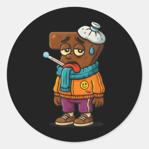 Sick Seven Funny Teacher & Student Wordplay 67 Mem Classic Round Sticker
