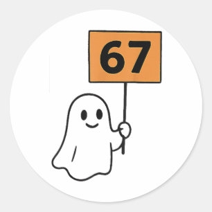 Sick Seven Halloween Costume Design For Halloween  Classic Round Sticker