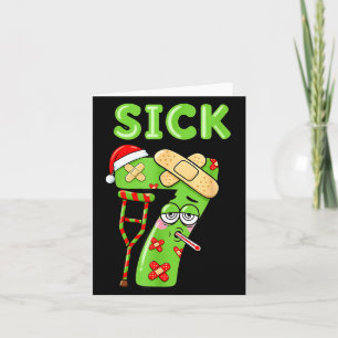 Sick Seven Meme 67 Number Santa Hat Christmas Men Card