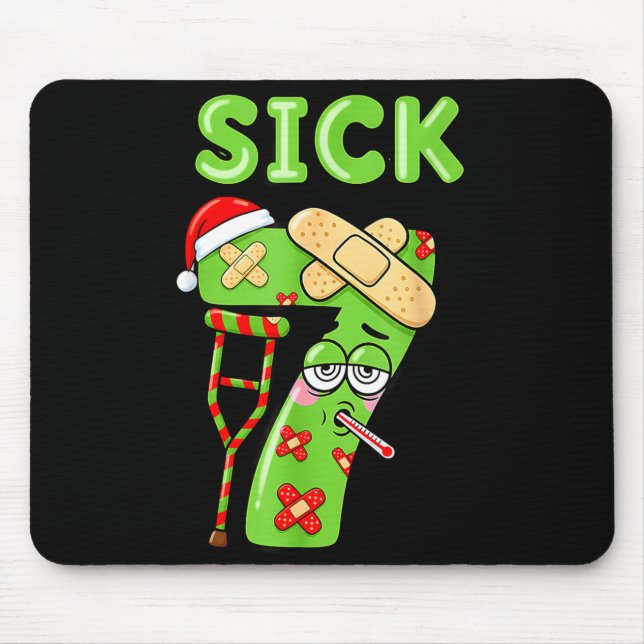 Sick Seven Meme 67 Number Santa Hat Christmas Men  Mouse Pad (Front)