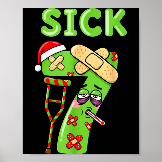 Sick Seven Meme 67 Six Seven Santa Hat Christmas P Poster (Front)