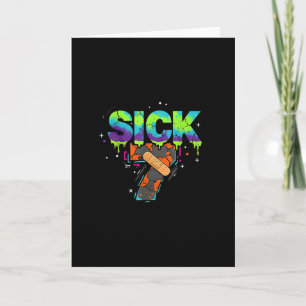 Sick Seven Meme Graffiti Drip Fun Wordplay  Card