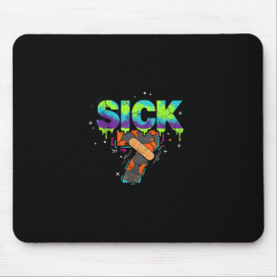 Sick Seven Meme Graffiti Drip Fun Wordplay Mouse Pad