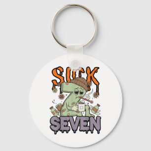 Sick Seven Meme Tee 67 Six Seven Funny Wordplay Ha Key Ring