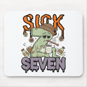 Sick Seven Meme Tee 67 Six Seven Funny Wordplay Ha Mouse Pad