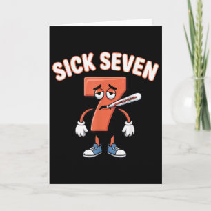 Sick Seven Meme Tee Six Seven Fun Wordplay _3 Card