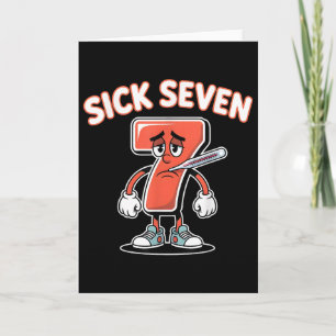 Sick Seven Meme Tee Six Seven Fun Wordplay _5 Card