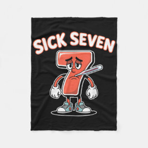 Sick Seven Meme Tee Six Seven Fun Wordplay _5  Fleece Blanket