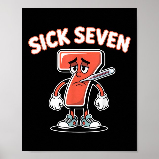 Sick Seven Meme Tee Six Seven Fun Wordplay _5  Poster (Front)