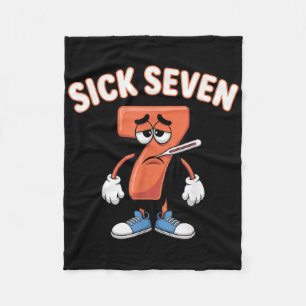 Sick Seven Meme Tee Six Seven Fun Wordplay _6  Fleece Blanket