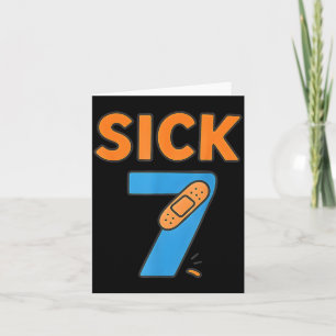 Sick Seven Meme Tee Six Seven Fun Wordplay Card