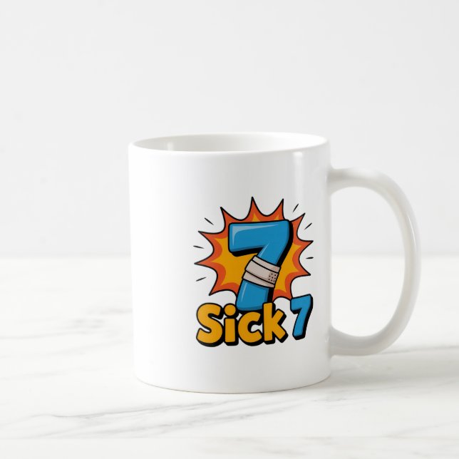 Sick Seven Meme Tee Six Seven Fun Wordplay  Coffee Mug (Right)